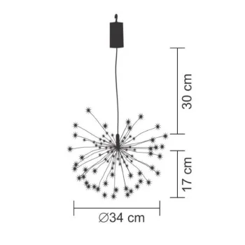 Novogodišnja viseća dekoracija vatromet MFW120/WW-2